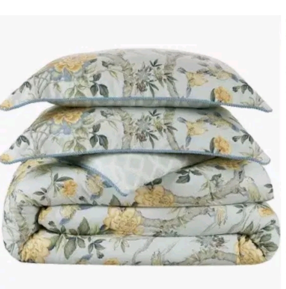 NIB  4 PC WAVERLY COMFORTER SET  MUDAN -BLUE BIRD FULL/QUEEN - Picture 1 of 3